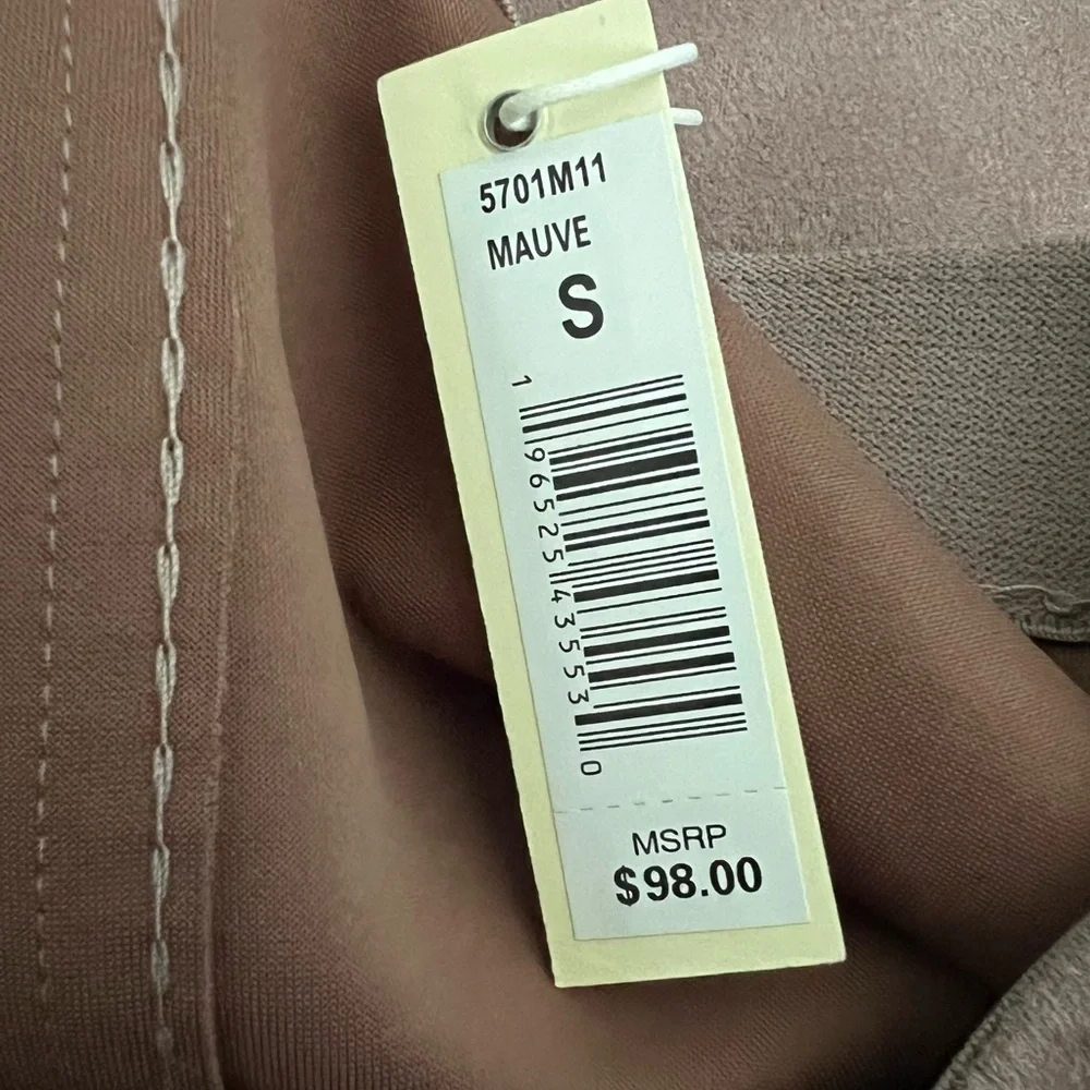 🤍 Woman’s Max Studio Mauve Faux Suede Wrap Miniskirt - Picture 5 of 9